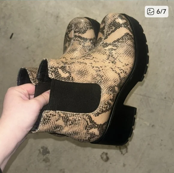 Vagabond Dioon Snakeskin Chelsea Boots Size 38 - Picture 6 of 8